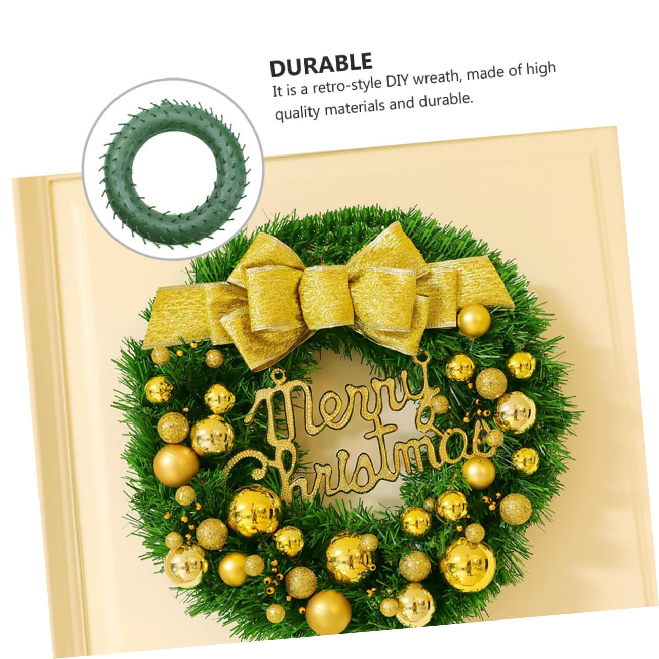 Ciieeo 2 Piezas Guirnalda Navideña DIY Marco Plástico para Manualidades Decorativas Puertas Paredes y Fiestas Hogar Navidad
