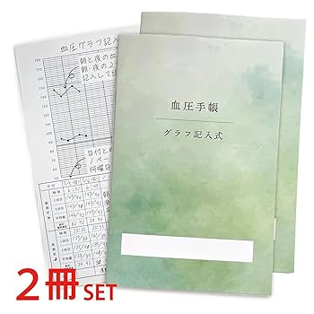 Amazon.co.jp: BRANSHERY 血圧手帳 グラフ式 5冊セット 脈拍