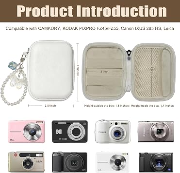 Digital Camera Case Small,Compatible with KODAK PIXPRO FZ45 FZ55 case White