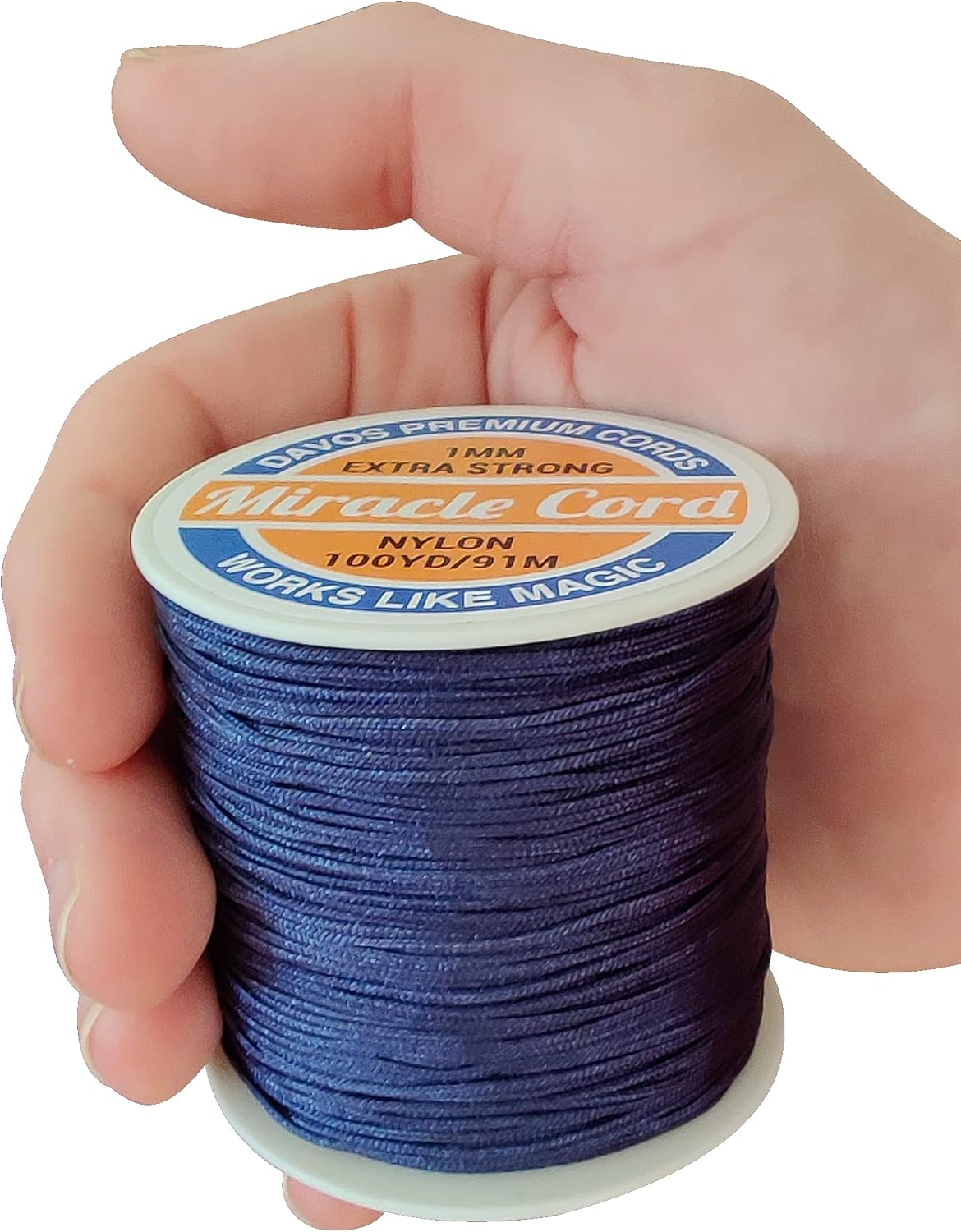 1mm Nylon Cord Multi-Use Extra Strong Braided Thread Jewelry Necklace Bracelet Making String Beading Crafting Cording Arts Crafts DIY (Navy, 300 yds)