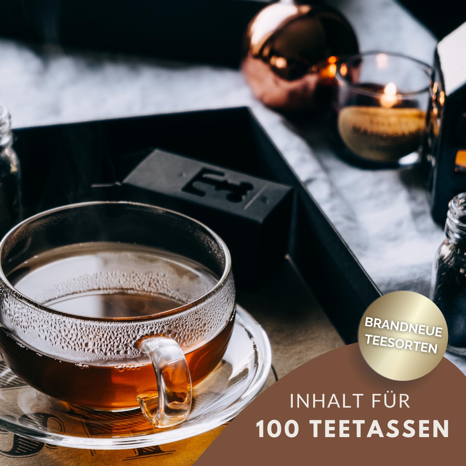 MEIN GENUSS Tee-Adventskalender 2026 I 24 edle Teesorten für 100 Tee-Tassen I Weihnachts-Teekalender I Geschenk für Genießer & Teeliebhaber