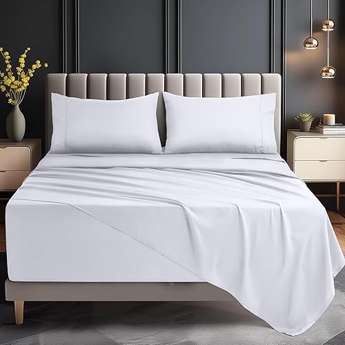 Miniatura 2 de Utopia Bedding Juego de sábanas tamaño Queen de bolsillo profundo, se adapta a colchones de hasta 21 pulgadas, refrescantes, suaves y transpirables,