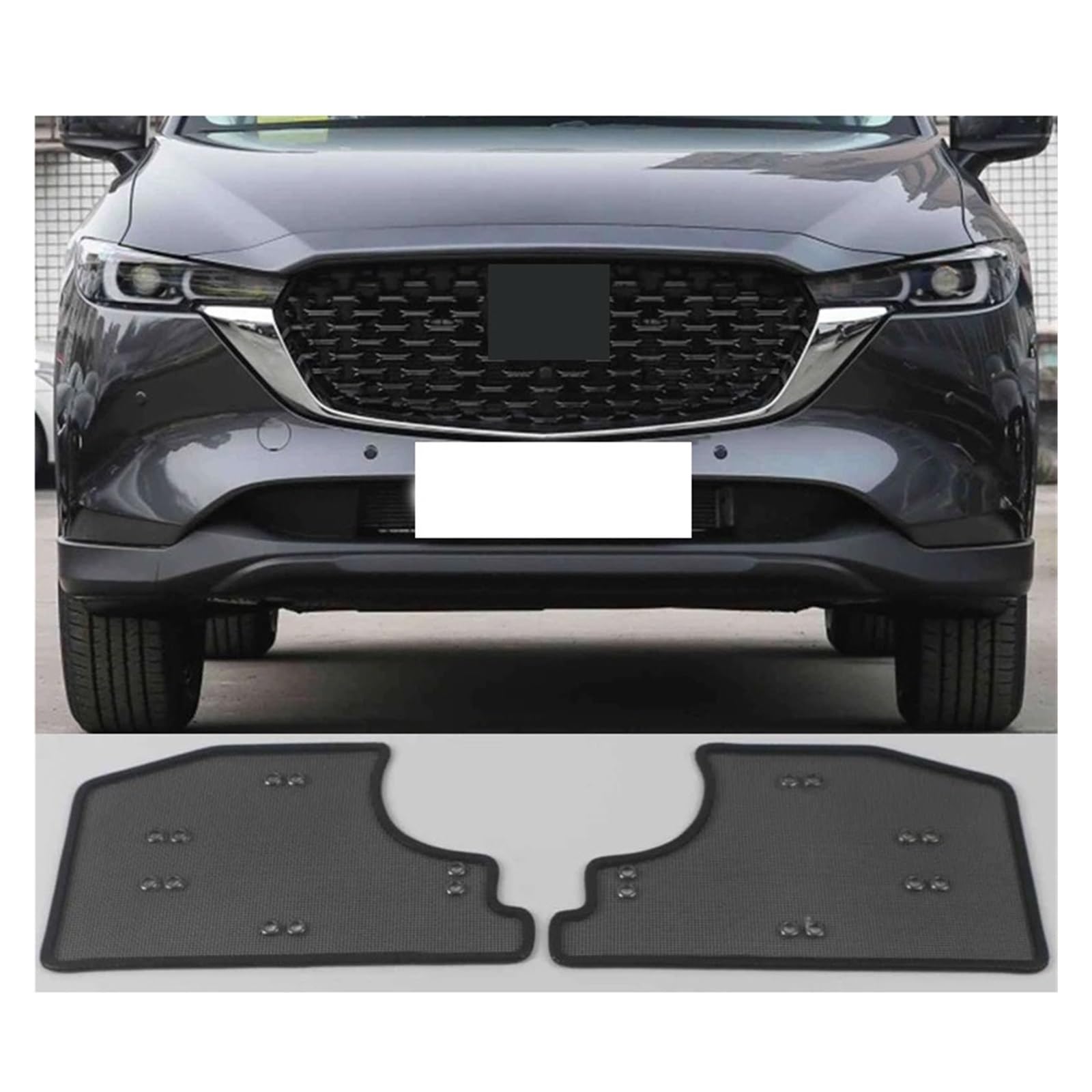 Shuogoufeng Store Zewnętrzny grill samochodu Przedni grill Siatka chroniąca przed owadami Osłona netto kompatybilna z Ma*zdą CX-5 2017-2022 Osłony wentylatora(2021)