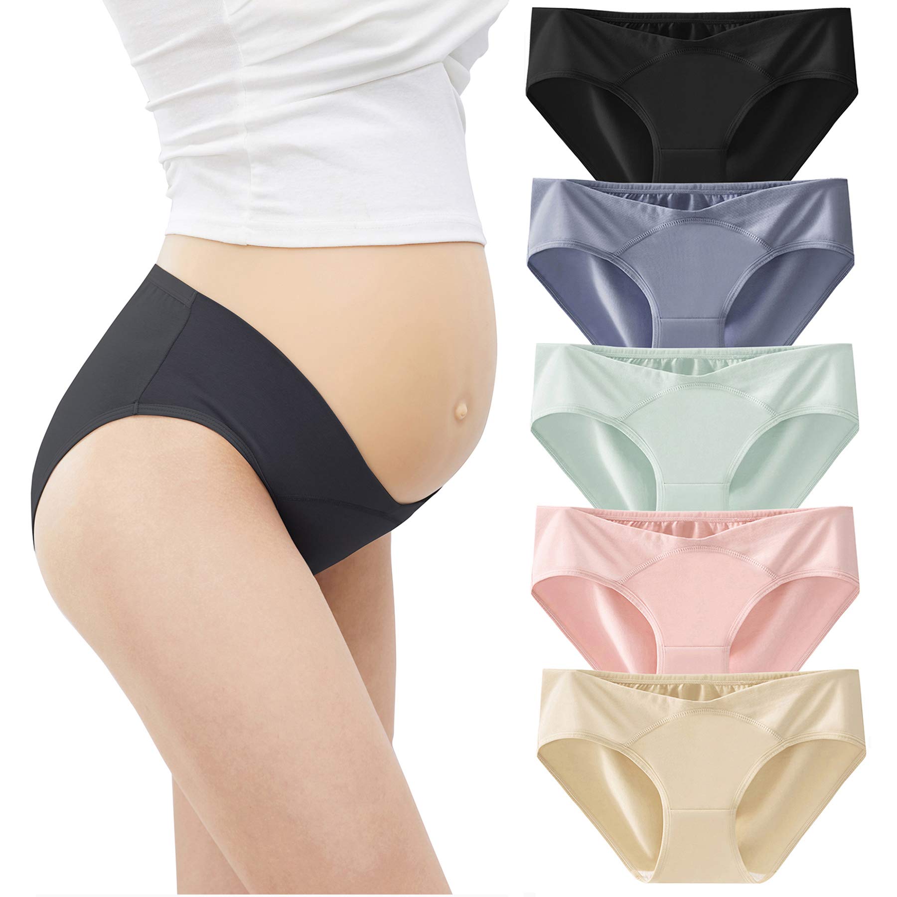 Dec MocareMaternity Underwear Under Bump Womens Cotton Pregnancy Maternity Panties Multi Pack