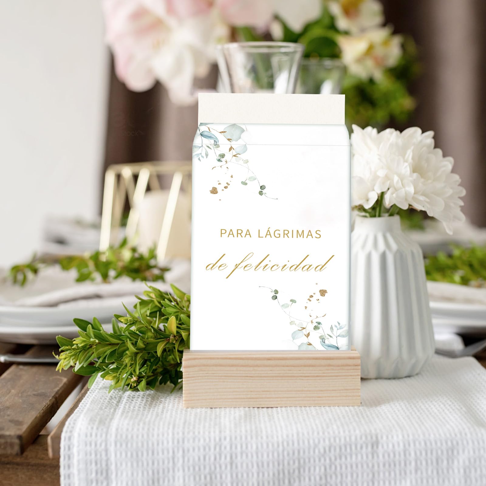 120 Pcs Lágrimas de Felicidad Boda Sobre para Pañuelos Detalles, Sobre para Pañuelos en Español para Bodas de Invitados, Detalles de Sobre de Toallas de Papel para Boda Fiesta (A)