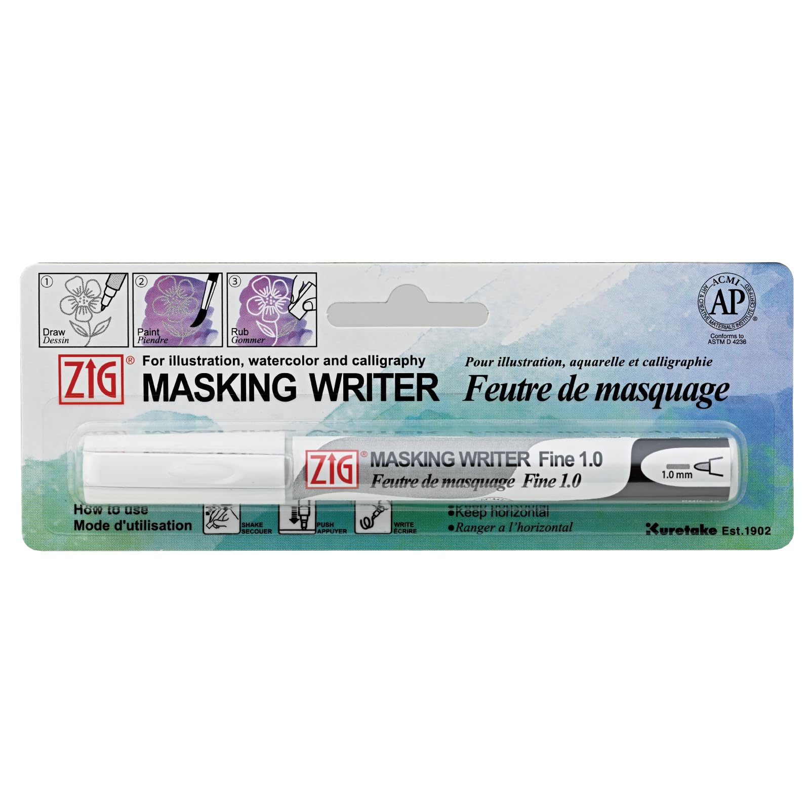 Kuretake Pen ZIG Masking Writer Marker FINE 1mm PMW-10 : Office Products