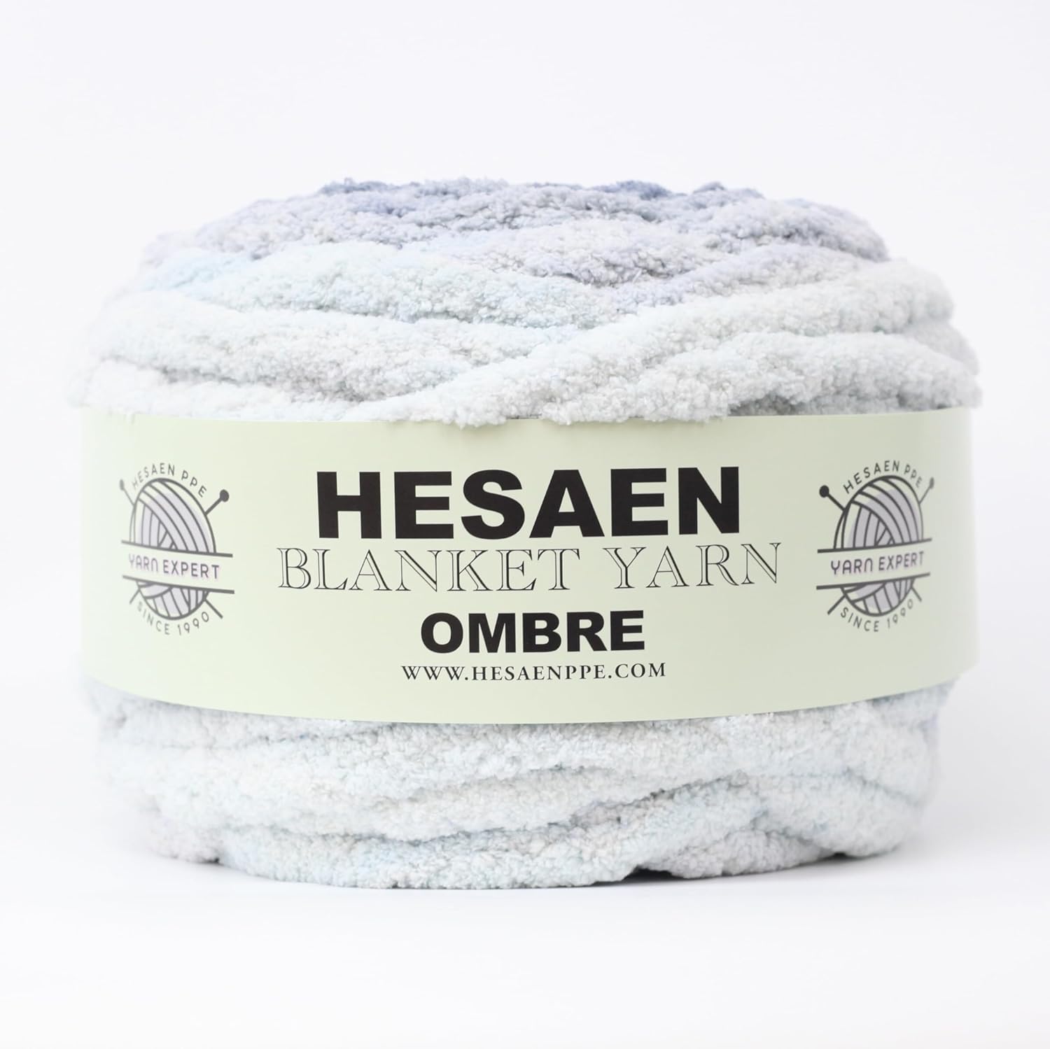 Ombre Blanket Yarn, Chunky Super Thick, 21.2oz/65yds, Jumbo 7, Cozy and Soft, Used for Hand Knitted Blanket, Home Decor (Concrete)