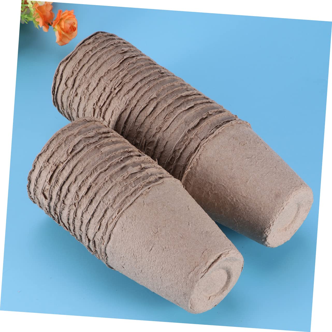 iplusmile 100pièces Pot De Pépinière Godets De Culture Pâte à Organique pour Jardin avec Étiquettes pour Plantes
