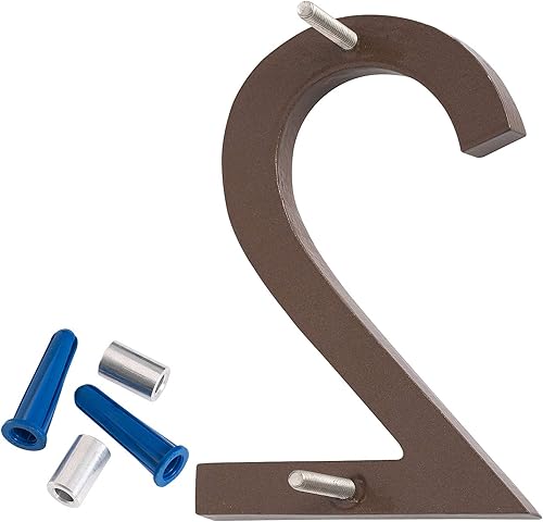 Miniatura 3 de 24 Números de direcciones flotantes modernos, con recubrimiento de polvo de níquel satinadoarena de dos tonos, números comerciales o de casa,