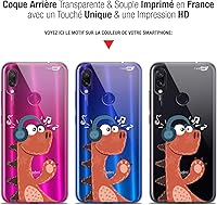 Vista 3 de Funda para Xiaomi Redmi Note 7, funda ultra fina con diseño Dinausaure para Xiaomi Redmi Note 7 de 6.3