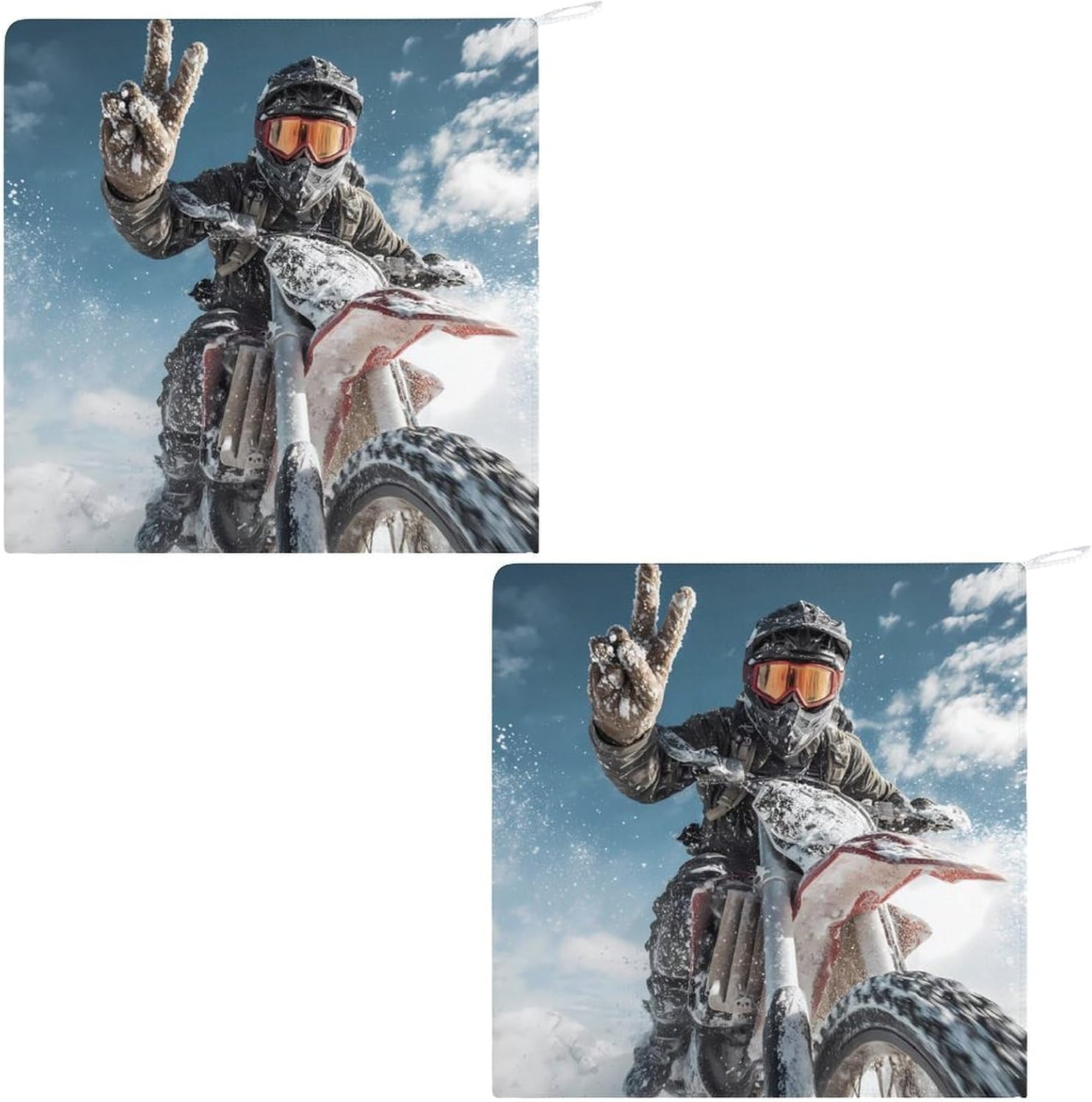 Motocross Dirt Bikees Hand Towels for Bathroom Handkerchief | Absorbent,with Hanging Loop,Kitchen Towels,for Home Hotel,Soft