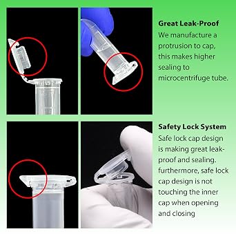 132-620C 2.0ml, Microtube with Locking-Cap, Round Bottom, Natural, 1000tubes/bag (000)