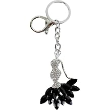 JewelryNanny Rhinestone Mermaid Dress Purse Charm Keychain