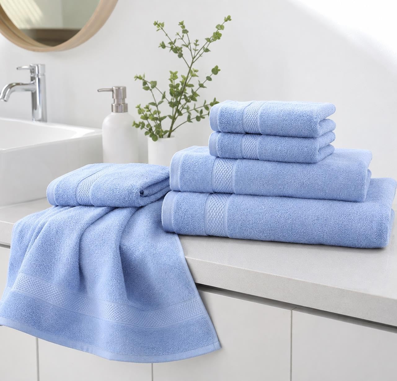 Asciugamano da Bagno in Cotone, Morbido, Assorbente e Rapido ad Asciugare