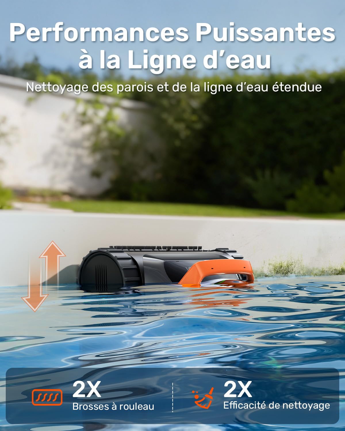 (2026 Nouveau) Gosvor LiteVac G1 Robot Piscine Fond et Parois, 6,9 kg Ultra Léger, Jusqu’à 200 Min d’Autonomie, Double Filtration, Navigation Intelligente & App, pour Piscines Jusqu’à 200 m²