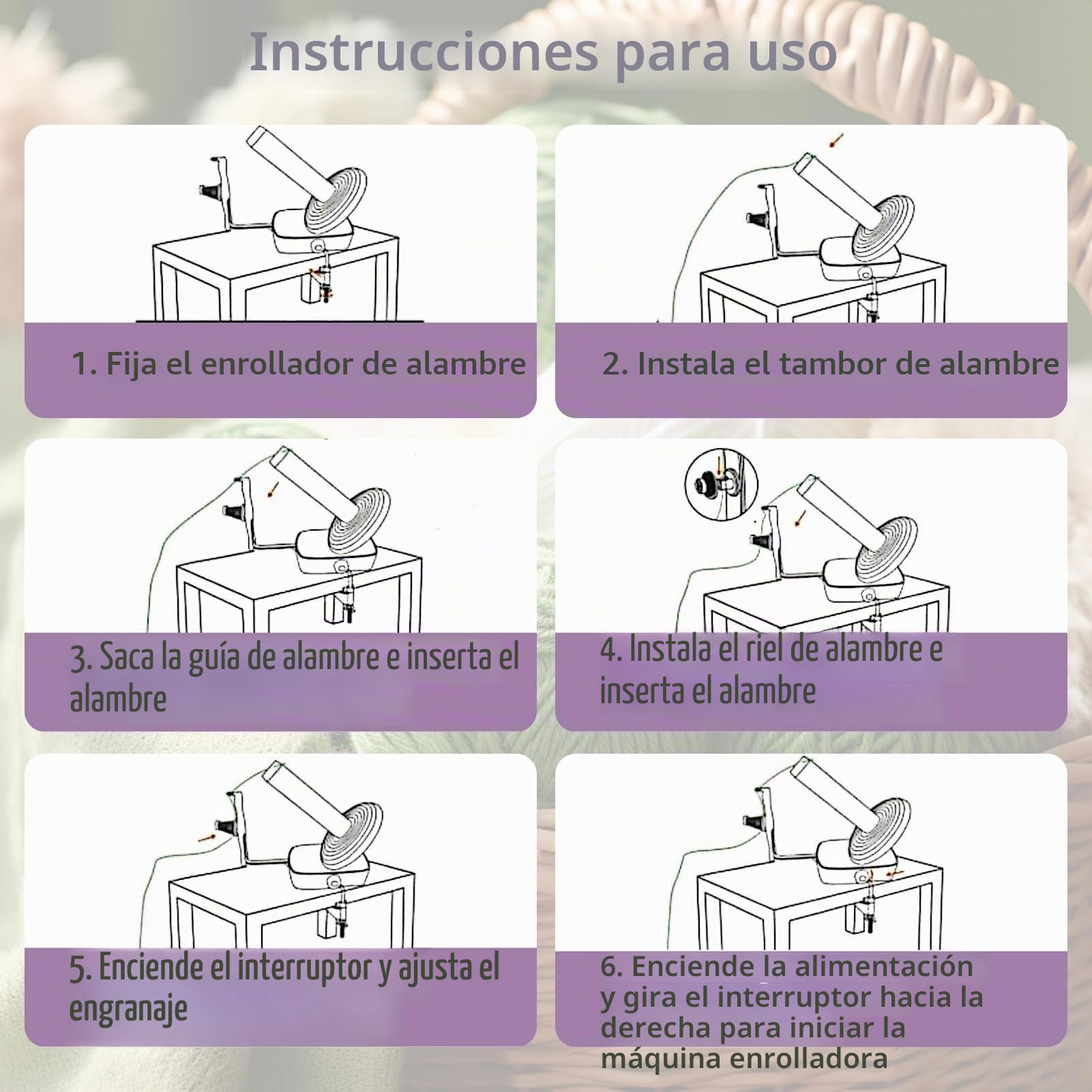 JAOGAUS Bobinadora de Hilo Eléctrica, Devanadora Lana | con Velocidad Continua y Gran Capacidad, Sistema de Doble Resorte de Alta Tensión para Tejer y Hacer Crochet