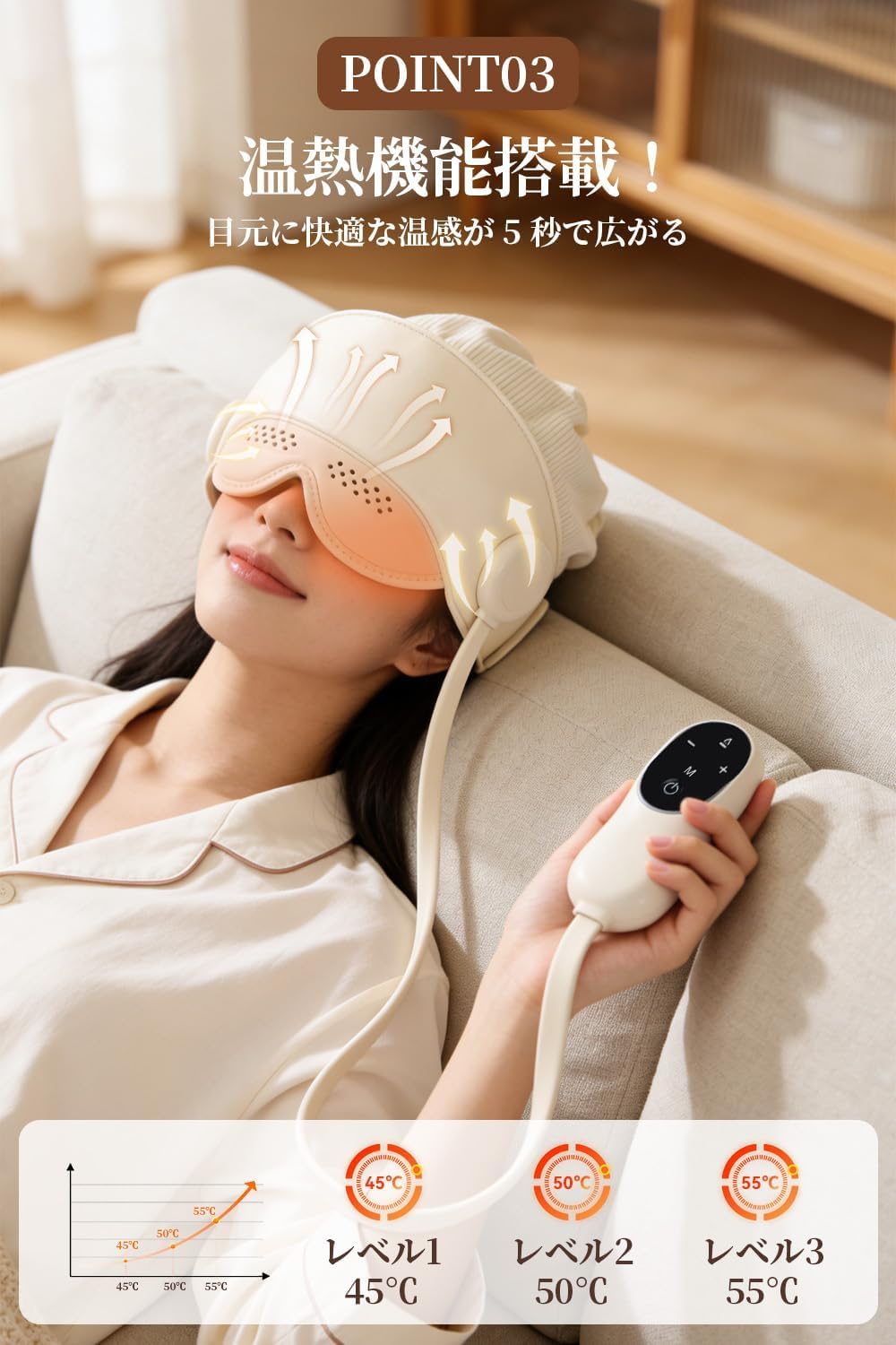 Amazon | ヘッドリラクゼーション器 帽子型 ヘッドスパ 加圧 温熱機能