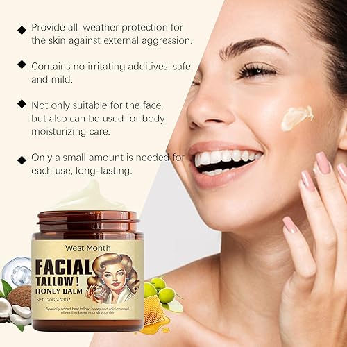 Miniatura 2 de Hierba alimentada con hierba y bálsamo de miel, hidratante facial de caldo para cara y cuerpo, sin perfume, bálsamo multiusos, 4.23 onzas