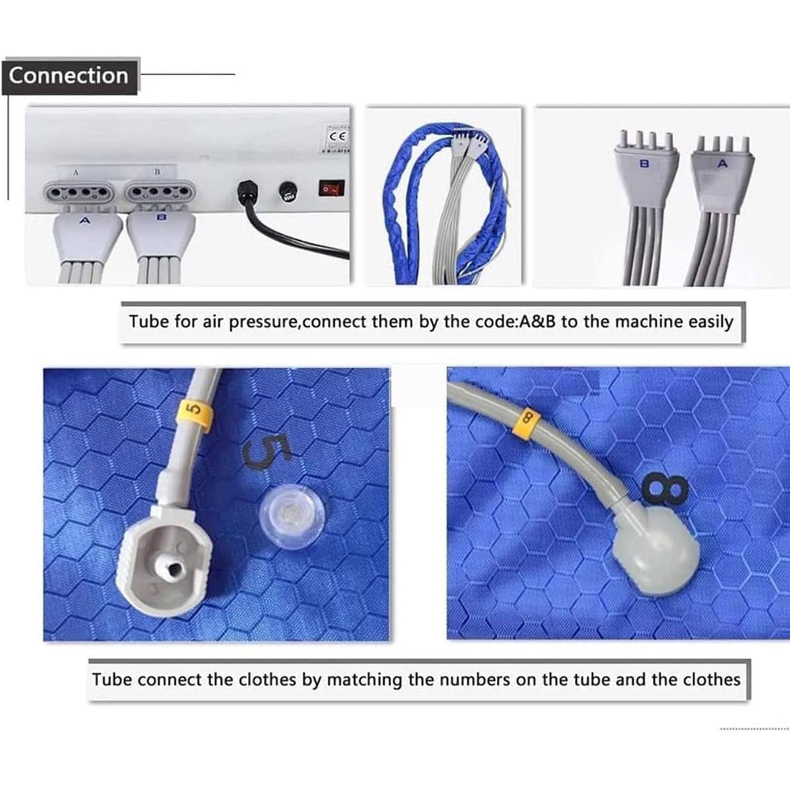 Masaje Desintoxicante Presión Aire Masajeador Compresión Aire Masajeador Circulacion Electrico Presoterapia para Casa Máquina Drenaje Linfático,Masaje Secuencials,Blue