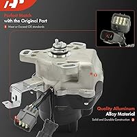 Vista 7 de Distribuidor de encendido A-Premium con tapa y rotor compatible con Honda Accord 1994-1995 2.2L, con 2 bujías