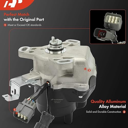 Vista 24 de A-Premium Distribuidor de encendido con tapa y rotor compatible con Honda Accord 1999 2000 2001 2002 L4 2.3L