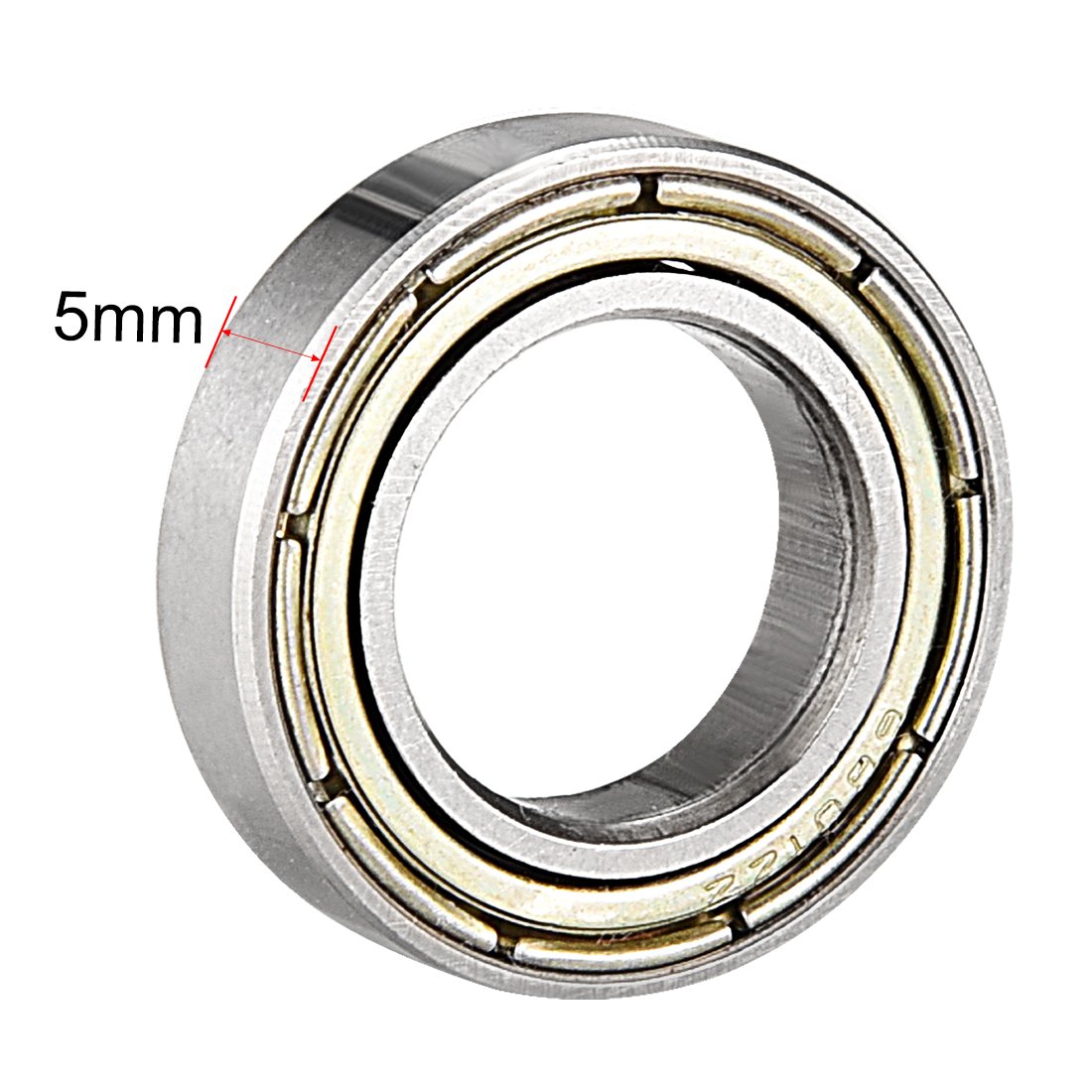 sourcing map 6801ZZ Deep Groove Ball Bearing Double Shield 6801-2Z 1080801, 12mm x 21mm x 5mm Carbon Steel Bearings (Pack of 8) - Image 4