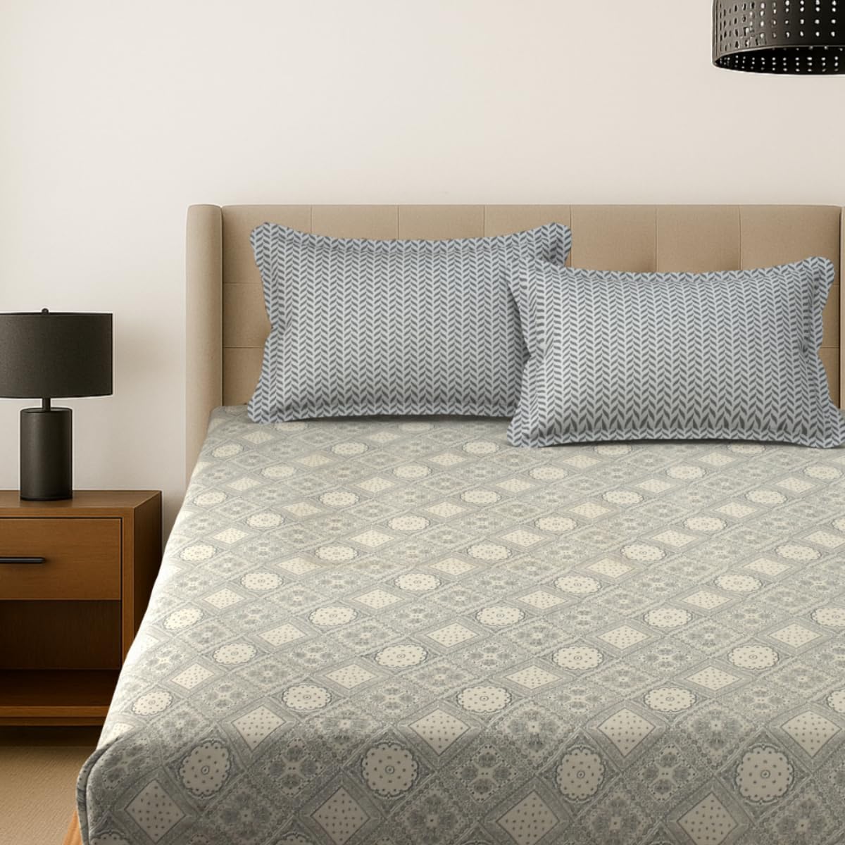 Mafatlal Luxe Lilac Bedsheet - Queen Size -11
