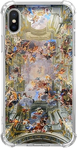 Funda renacentista para teléfono, funda de arte estético compatible con iPhone XsiPhone X, funda de arte icónico vintage para iPhone XsiPhone X,