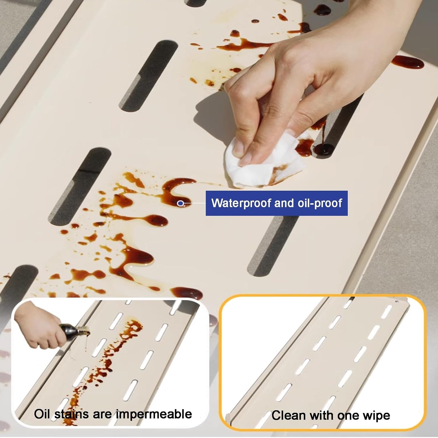 Adjustable Outdoor Wooden Bar Table for Balcony Railing - All-Weather Serving Table for Porch & Patio - Space-Saving Deck Accessory (L47.2 xW9.8)