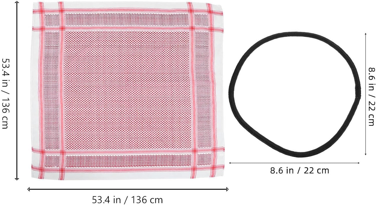 Arab Headscarf for Men, Polyester Dubai Style Sun Protection Scarf