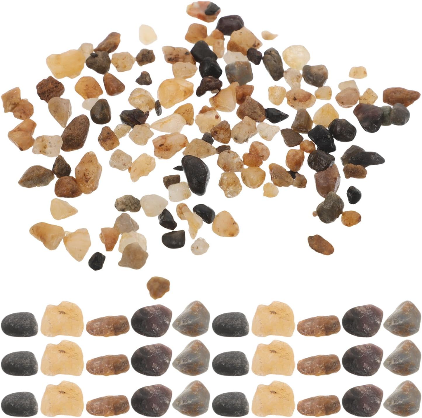 MERRYHAPY Natural River Rock Gravel 0.3-0.5cm for Fish Tank Substrate Aquarium Decorative Pebbles for Terrariums and Potted Plants Landscaping Stones 2lb