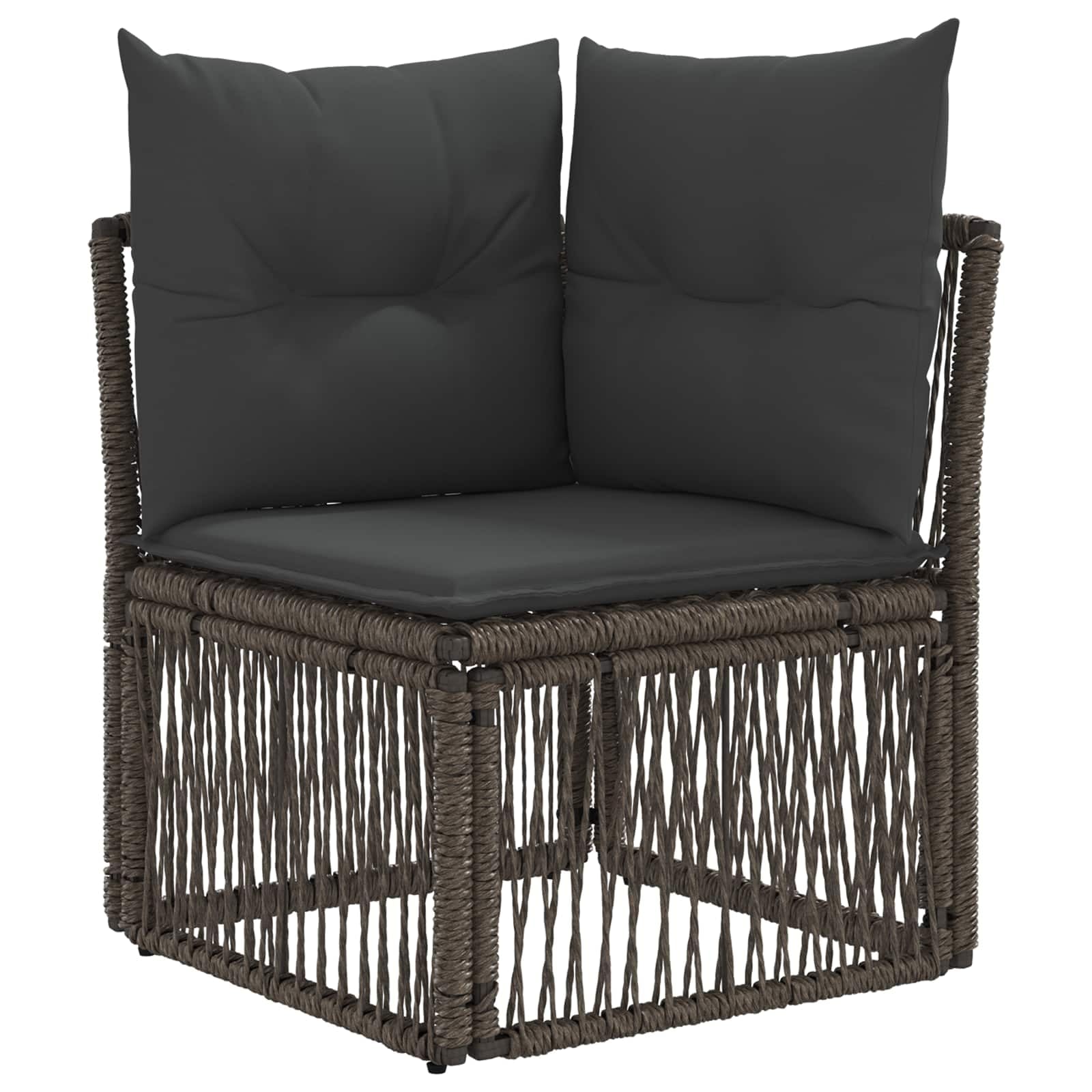 Set di divani da giardino in polyrattan, 11 pezzi, grigio | Gruppo lounge modulare per terrazza e giardino con comodi cuscini e struttura robusta per un massimo di dieci persone.