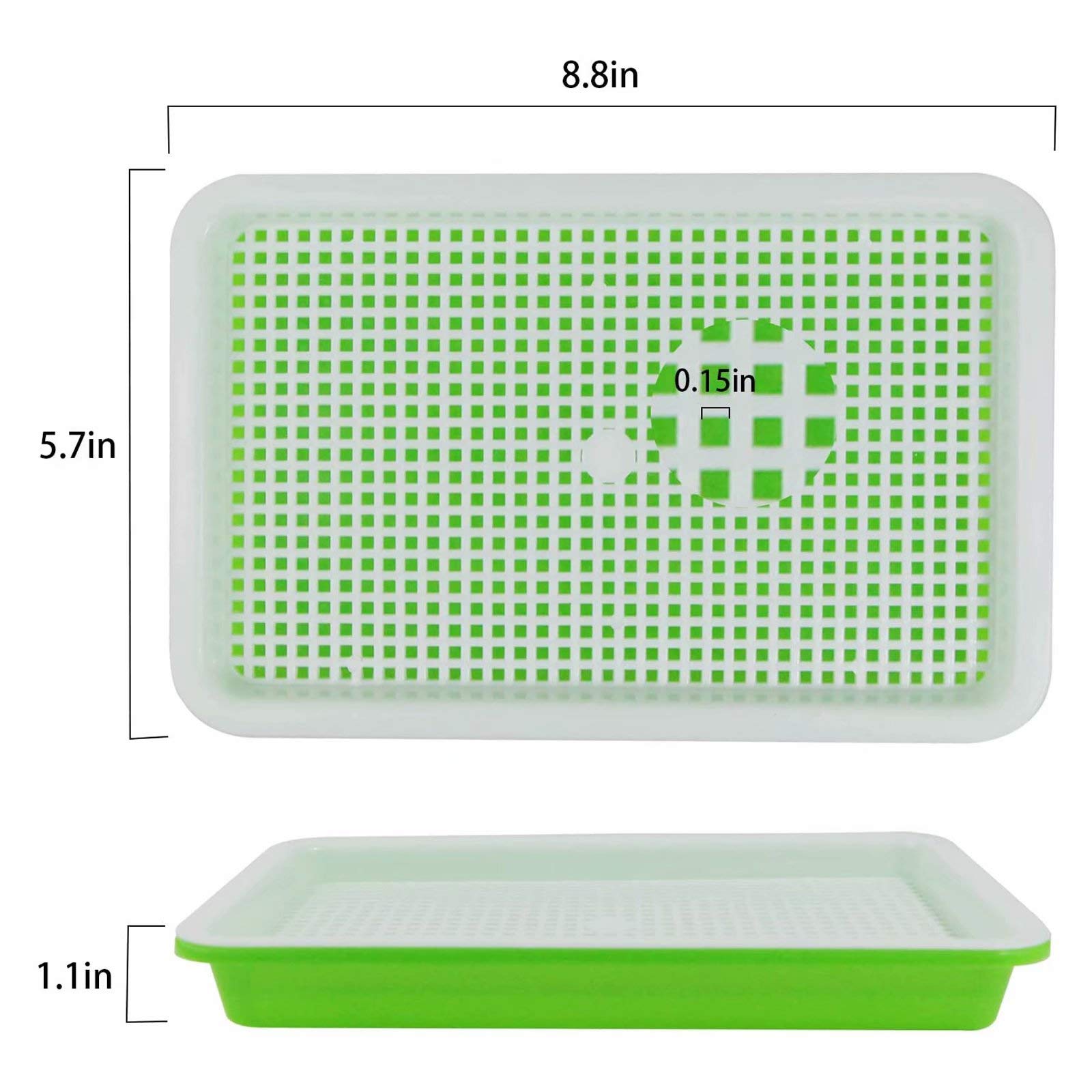 Lot de 10 plateaux de germination de graines - Kit de culture sans BPA - Plateau de germination de graines - Plateaux de culture pour micropousses avec papier de germination - Plateaux de