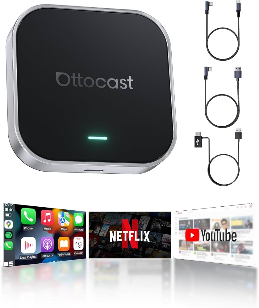 OTTOCAST 2025 Wireless CarPlay & Android Auto Adapter,Android 13