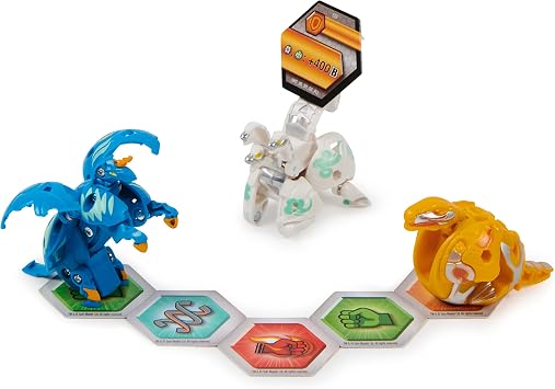 BAKUGAN Evolutions Starter Pack, Howlkor Ultra with Neo Pegatrix and Trox, Collectible Action Figures, Ages 6 and Up, AS SEEN ON ROBLOX, NETFLIX and POP TV