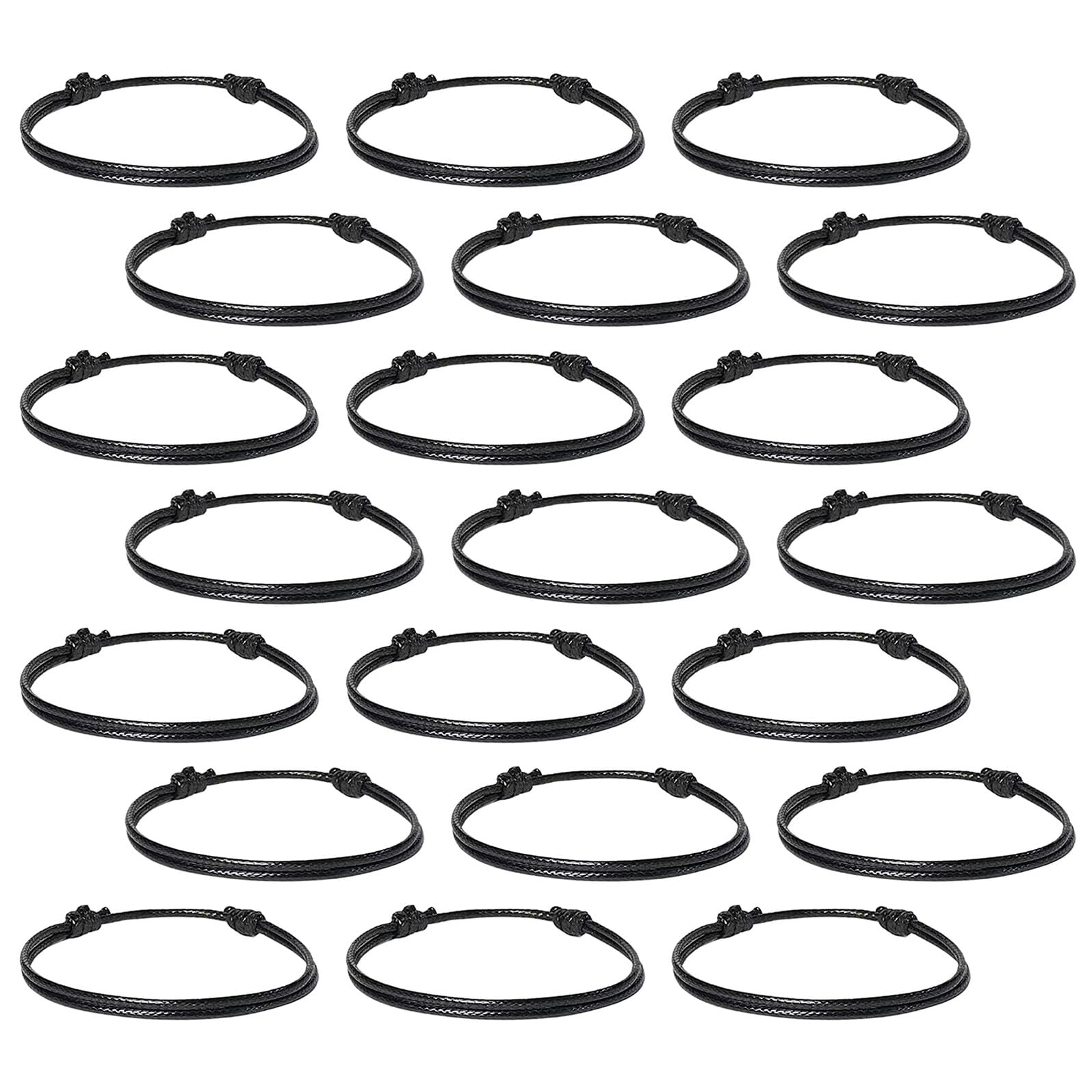 Material para pulseras Anneome: 30 cordones de cera ajustables para tobilleras y collares