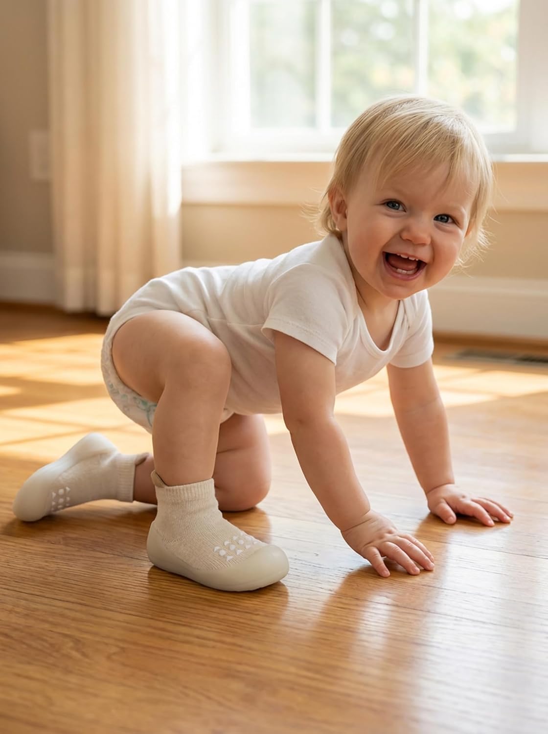 Baby Sock Shoes Toddler Walking Shoes Infant Non-Slip Slippers with Soft Rubber Sole Baby Boys Girls Sneakers - Image 2