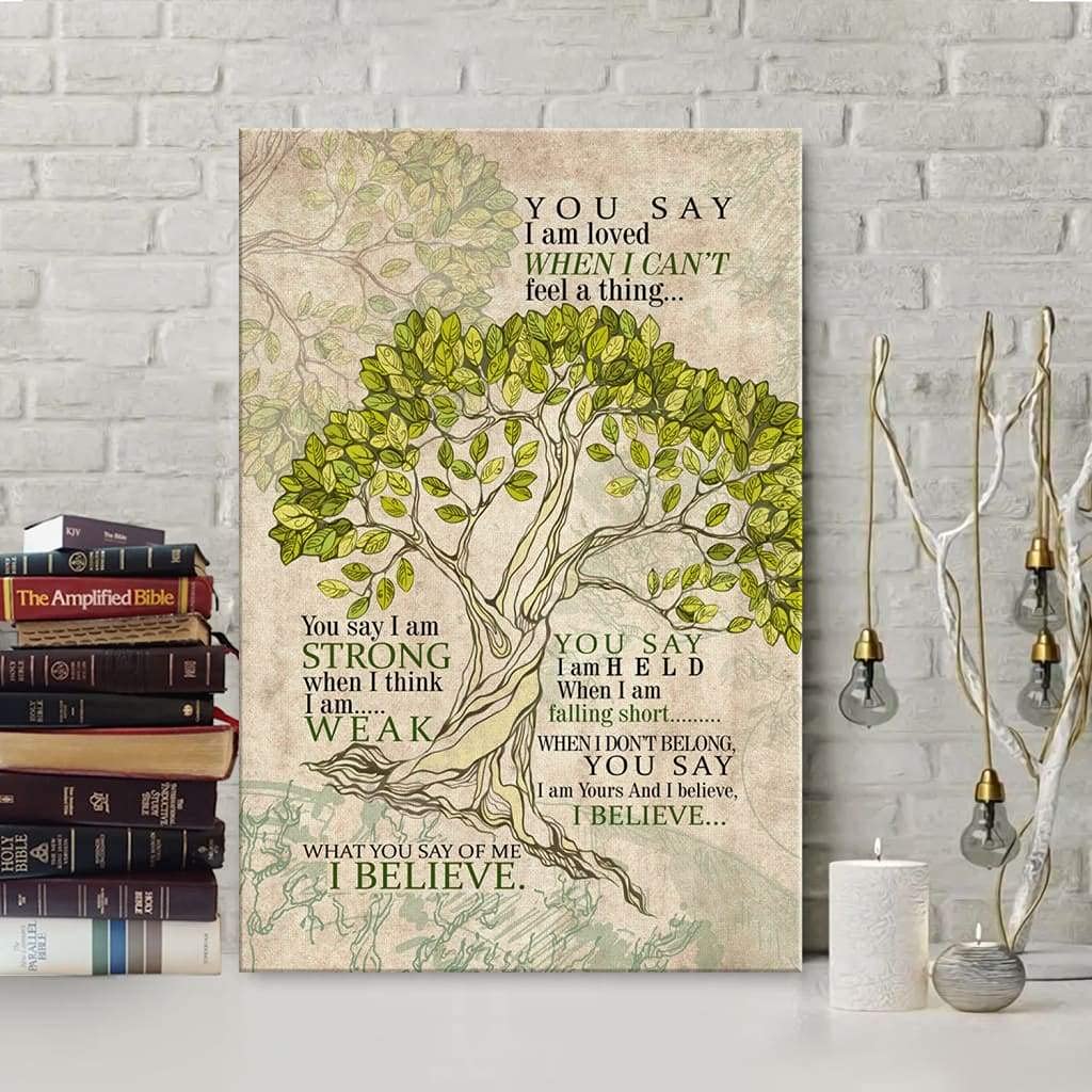 Yaasimoule Lauren Daigle You Say Song Lyrics Wall Art Canvas