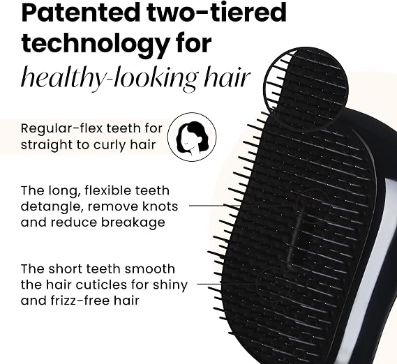 Tangle Teezer Compact Styler Rose Gold Black Saç Fırçası -Seyahat ve Çanta Boy Tarak