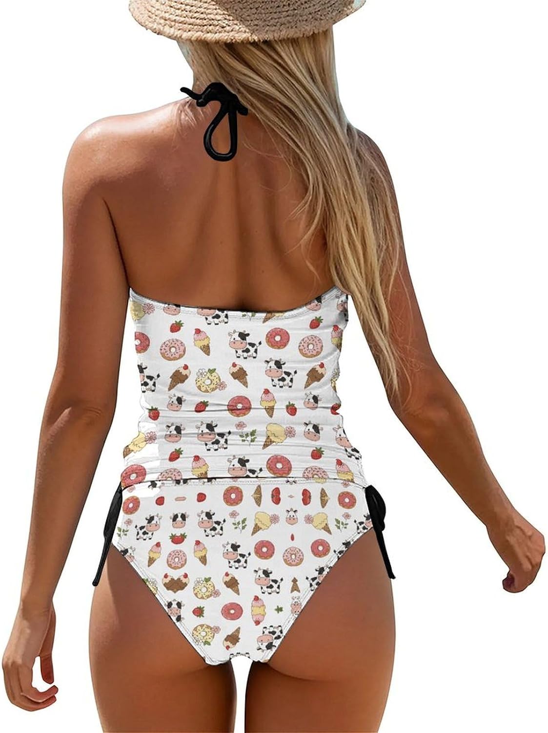 Cute Sea ​​Turtle Women's Sexy Swimsuits 2 Piece Bikini Sets Halter String Triangle Bathing Suit Swimwear XX-Large (xx_l)