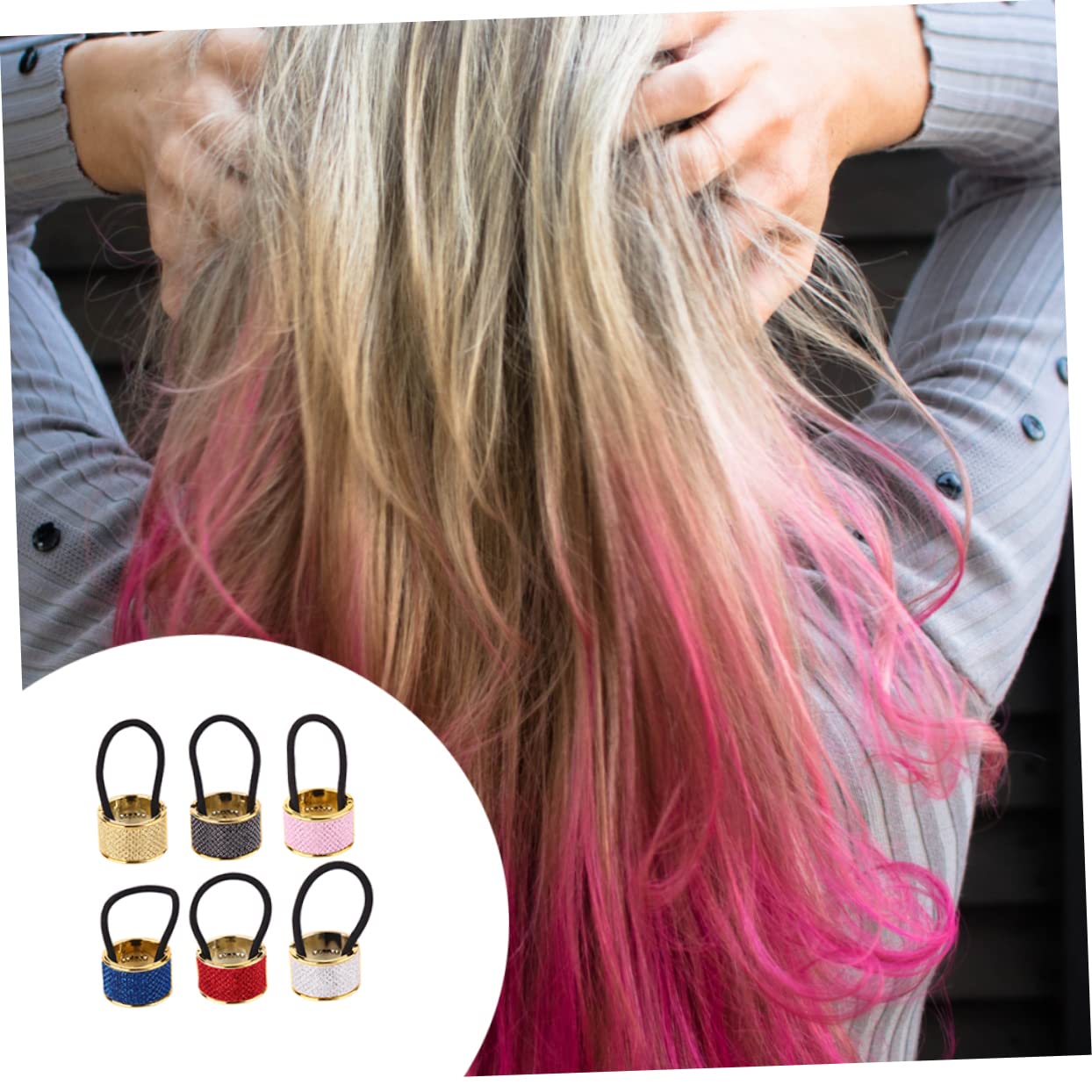30 Piezas banda para el cabello de hair clips horquillas moño accesorio para el cabello para accesorios para el cabello para mujeres lazos para el cabello cuerda FRCOLOR