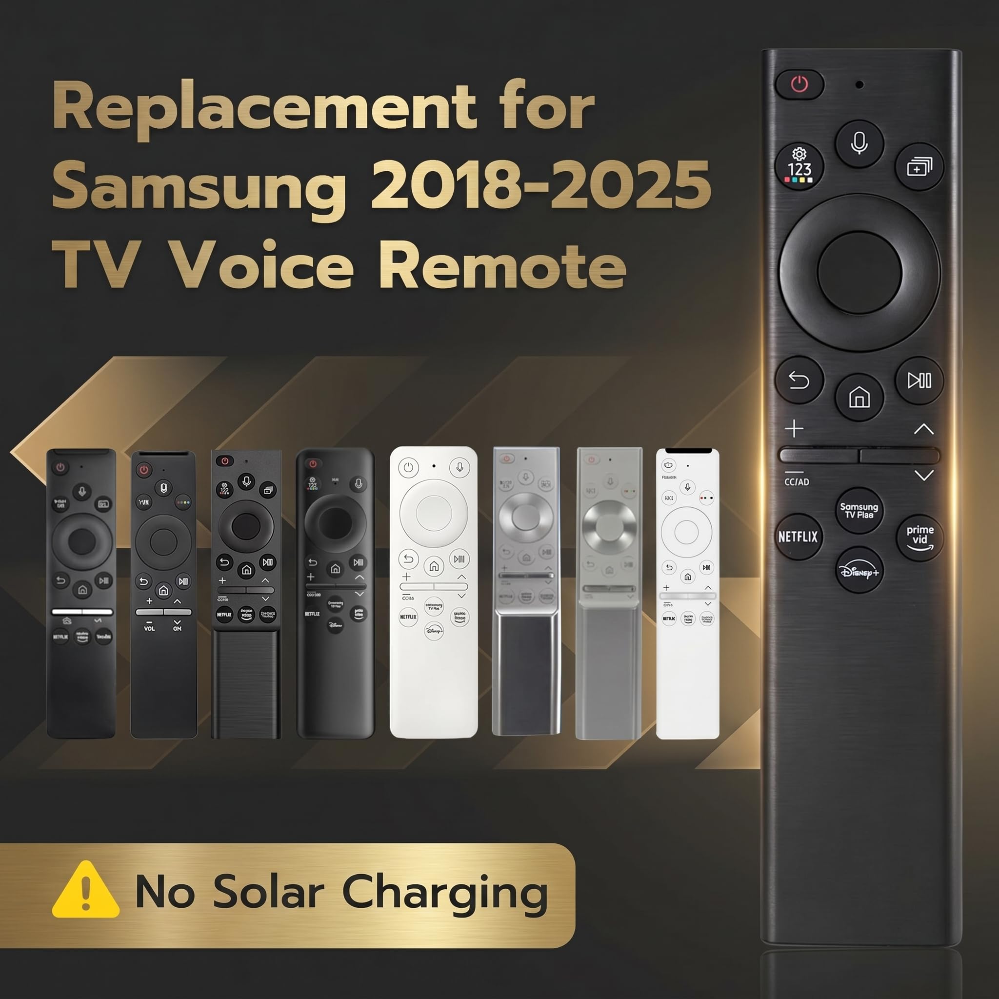 AUSOTUSO Télécommande universelle pour Smart TV Samsung, compatible avec TV LED/LCD/Plasma QLED, Netflix, Prime Video, boutons Hulu, commande vocale.