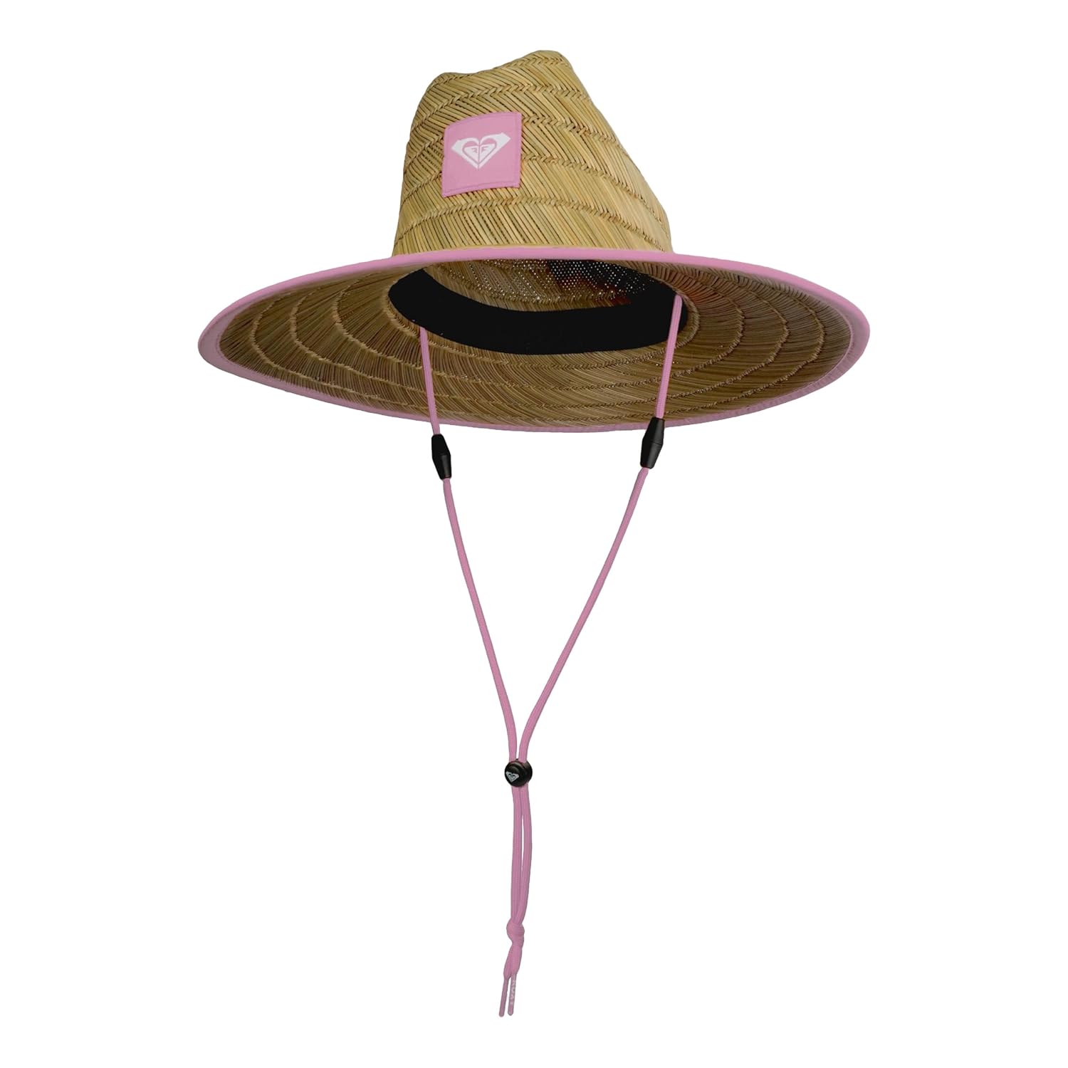 Roxy Girls Tomboy Woven Straw Hat Wide Brim Adjustable Sun Protection Beach Vacation Natural