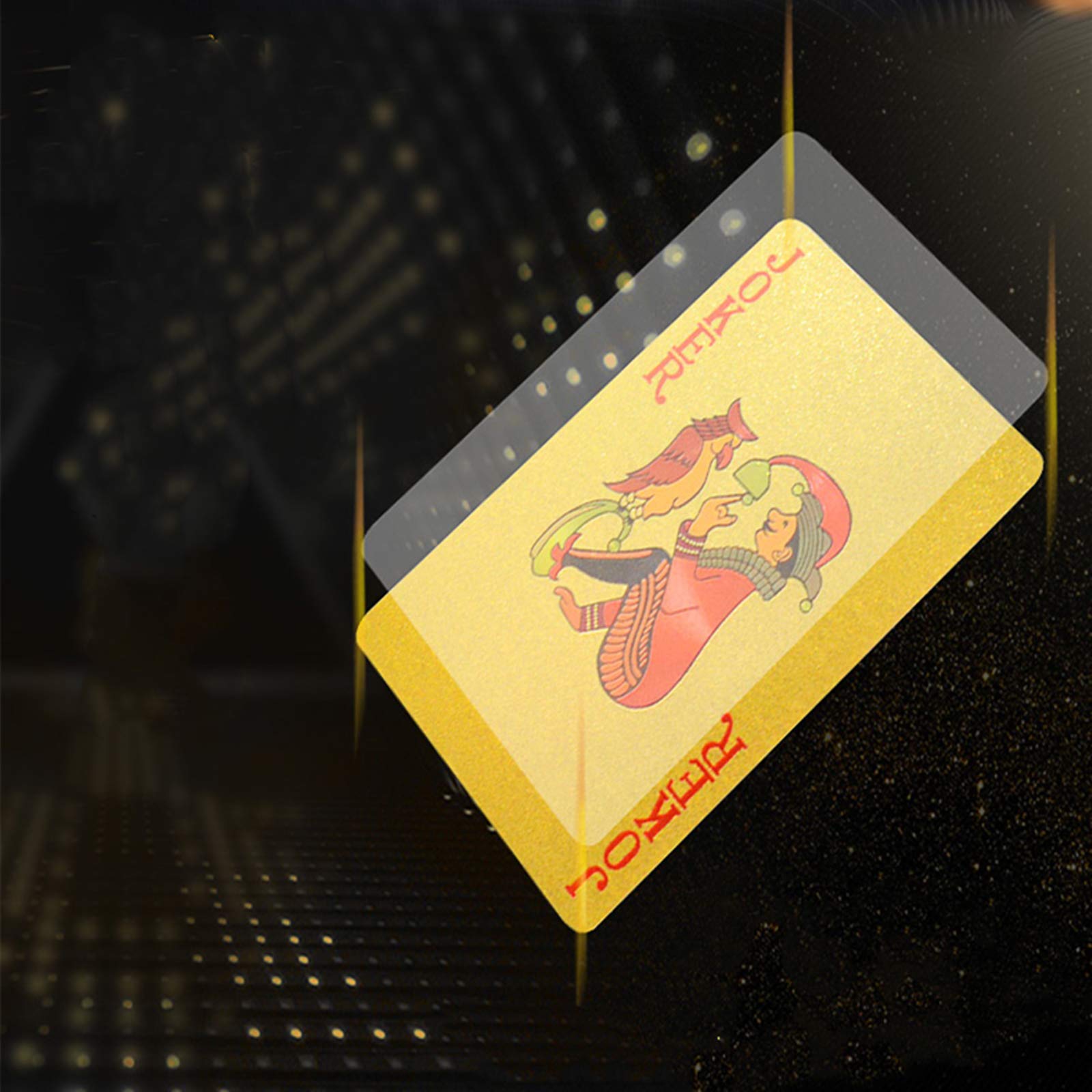 Yopay 6 Decks of Playing Cards, Luxury 24K Foil Waterproof Cards, Plastic Novelty Family Card Game Tools with 100 Dollar Pattern for Gift Travel Classic Party Game (2 Golden, 2 Silver, 2 Black) - Image 6