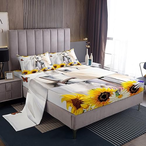 Vista 19 de Erosebridal Happy Camping - Juego de sábanas tamaño matrimonial para cámper, sábanas rústicas de casa de campo, accesorios de campamento, sábana