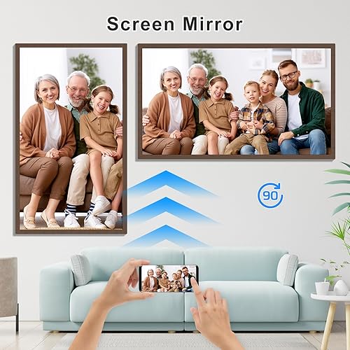 Miniatura 13 de Marco de fotos electrónico de 15.6 pulgadas, marco de fotos digital grande, pantalla de fotos inteligente para montaje en pared, 32 GB, pantalla