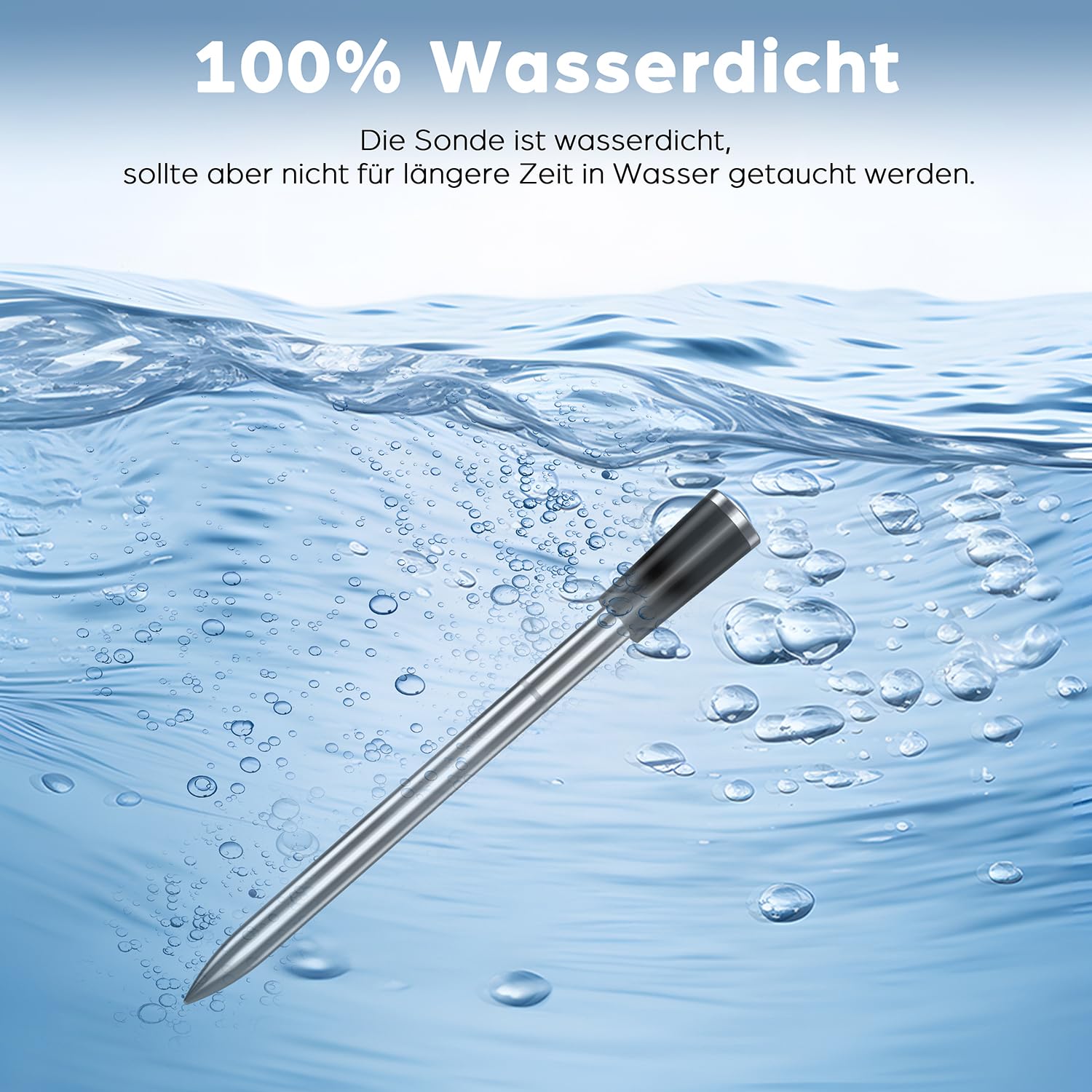 BFOUR Fleischthermometer kabellos,Smart Bluetooth Grillthermometer,Doppelalarm,App-Überwachung,IP67 wasserdicht,Backofenthermometer für BBQ, Grill, Backofen,Smoker, Rotisserie