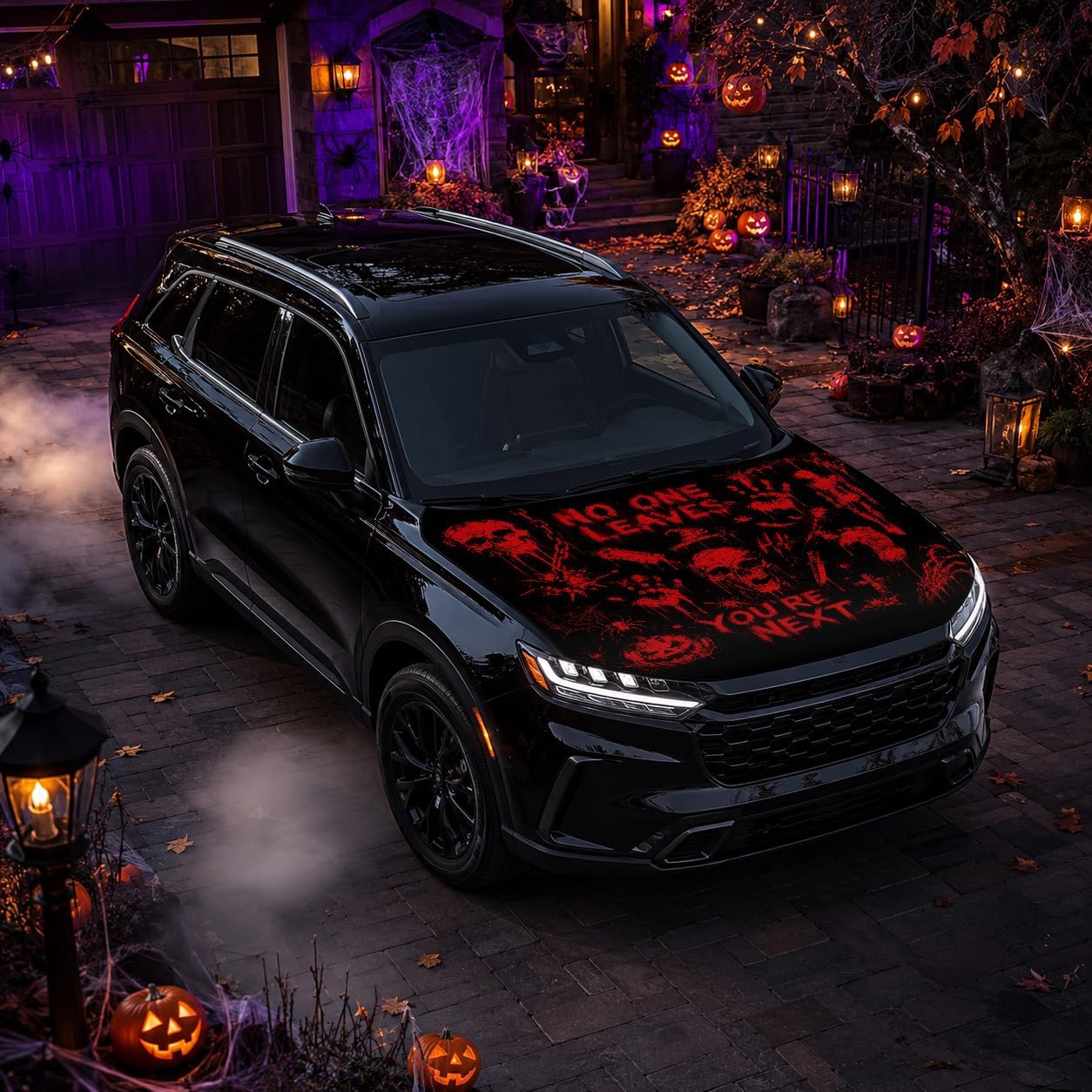 Halloween Horror Car Hood Cover 4' x 5.25'
