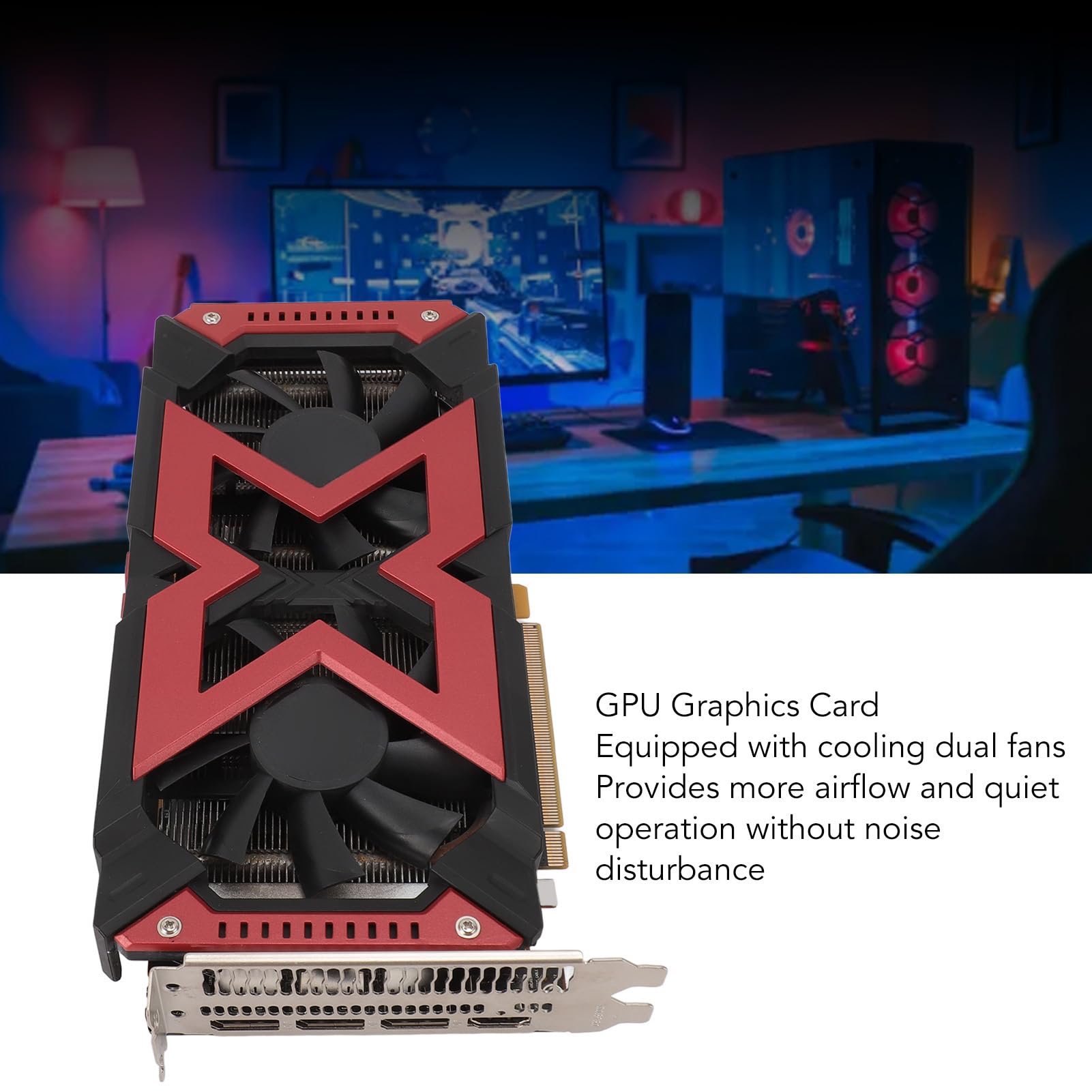 RX580 8 GB GDDR5 256-bitowa Karta Graficzna do Gier, częstotliwość Rdzenia 1286 MHz, Obsługa Rozdzielczości 4096 X 2160, Podwójny Wentylator, PCI Express 3.0 X16, do Gier na