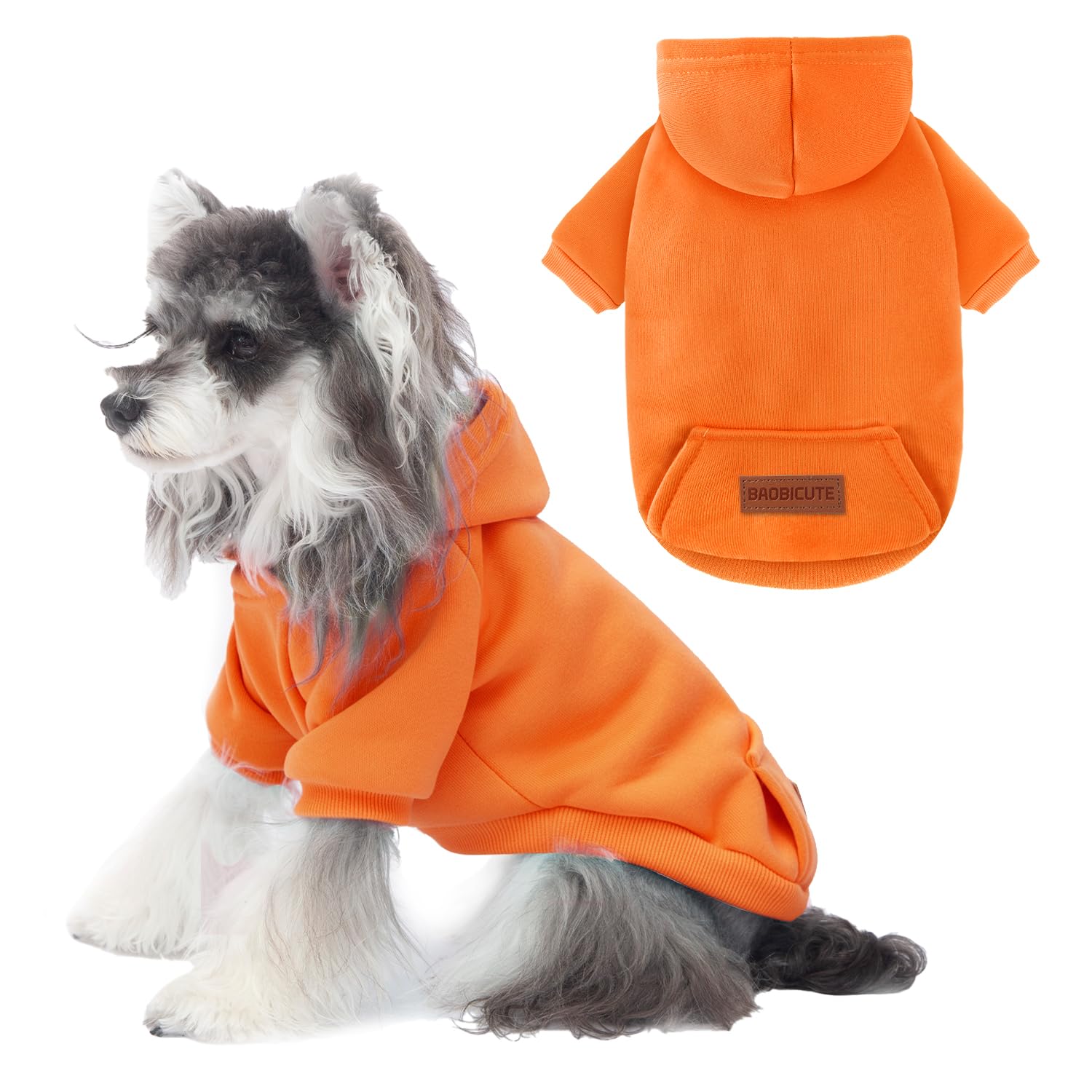 1 Pack Dog Hoodie Warm Hood Dog Sweater Cold Weather Small Dogs Sweatshirt Comfort Pet Clothes for Small Medium Dogs with Pockets Chihuahua Clothes for Male Female Girl Boy Sporty Daily Wear